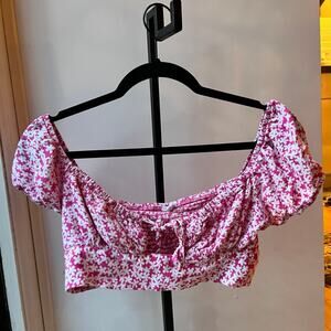 garage floral crop top